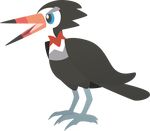  alexalan alpha_channel avian beak biped bird black_feathers blue_eyes feathers nintendo pok&eacute;mon simple_background transparent_background unknown_pokemon video_games woodpecker 