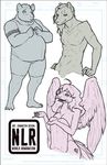  anthro avian bird blush clothed clothing feathered_wings feathers female looking_at_viewer male mammal monochrome mouse multiple_images nlr_domain rodent scar smile towel wings 