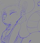  2016 all_fours anthro breasts clothing eyelashes eyeshadow female freckles fur hair half-closed_eyes makeup mammal mous_(tacdoodles) mouse rodent simple_background slightly_chubby tacdoodles voluptuous wide_hips wince 