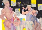  all_male aqua_eyes ass book cigarette cosplay food gray_hair hat headdress jean_pierre_polnareff jojo_no_kimyou_na_bouken male panties smoking tagme_(artist) underwear wristwear 