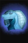  ambiguous_gender anthro blue_skin cobra looking_at_viewer nlr_domain reptile scalie simple_background smile snake solo 