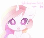  &lt;3 animated english_text equine female feral friendship_is_magic fur hair horn magnaluna mammal my_little_pony no_sound pink_eyes pink_hair princess_celestia_(mlp) solo text unicorn white_fur 