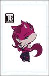 anthro canine chibi clothed clothing ear_piercing female flower fox mammal nlr_domain piercing plant simple_background smile solo standing white_background 