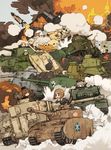  akai_sashimi aki_(girls_und_panzer) anchovy anglerfish anzio_(emblem) beret black_ribbon blonde_hair blush_stickers braid brown_eyes brown_hair carro_veloce_cv-33 caterpillar_tracks centurion_(tank) char_b1 churchill_(tank) closed_eyes cup darjeeling dust_cloud emblem explosion fire flexing garrison_cap girls_und_panzer girls_und_panzer_gekijouban green_hair ground_vehicle hair_ribbon hat highres holding holding_cup jagdpanzer_38(t) karl_gerat kay_(girls_und_panzer) kuromorimine_military_uniform kv-2 long_sleeves m3_lee m4_sherman mika_(girls_und_panzer) mikko_(girls_und_panzer) military military_uniform military_vehicle motor_vehicle multiple_girls nishizumi_maho nishizumi_miho number ooarai_(emblem) ooarai_military_uniform open_mouth orange_hair orange_pekoe panzerkampfwagen_iv pose ribbon rocket rubber_duck shimada_arisu short_hair smoke sono_midoriko st._gloriana's_(emblem) st._gloriana's_military_uniform tank teacup tiger_(p) tiger_i twintails type_3_chi-nu type_89_i-gou uniform vending_machine x_x 