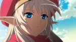  1girl alleyne_(queen&#039;s_blade) animated animated_gif blonde_hair blue_eyes elf long_hair queen&#039;s_blade solo standing wind 