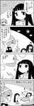  =_= blob bow cloud comic commentary_request doremy_sweet dream_soul greyscale hat highres houraisan_kaguya long_hair monochrome pom_pom_(clothes) saturn short_hair shoujo_kitou-chuu star sun tani_takeshi touhou translated yukkuri_shiteitte_ne 