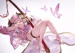  cleavage garter granblue_fantasy horns narumeia_(granblue_fantasy) pantsu pointy_ears sword 