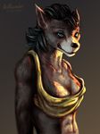 alekksandar anthro canine fantasy female fur hi_res mammal muscular muscular_female simple_background video_games warcraft were werewolf worgen 