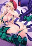  alleyne_(queen's_blade) arm_held_back armpits ass bare_shoulders bent_over beret blonde_hair blue_eyes boots bound bound_wrists braid breasts elf funikura gloves green_footwear green_gloves green_panties hat heavy_breathing imminent_rape knee_boots kneeling large_breasts long_hair looking_at_another matsuryuu open_mouth panties panty_pull partially_visible_vulva pointy_ears pulled_by_another queen's_blade revealing_clothes shiny shiny_skin side_braid sideboob sweat teeth tentacles torn_clothes underboob underwear waifu2x 