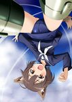  :d ahoge animal_ears ass_visible_through_thighs blush brave_witches brown_eyes brown_hair cameltoe clenched_hand cloud cloudy_sky collarbone condensation_trail day flying hair_ornament hairclip karibuchi_hikari looking_at_viewer military nekota_susumu open_mouth outdoors ribbon school_swimsuit school_uniform serafuku short_hair sky smile solo squirrel_ears squirrel_tail striker_unit swimsuit swimsuit_under_clothes tail uniform upside-down white_ribbon world_witches_series 