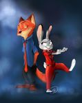  2016 anthro canine disney female fox judy_hopps lagomorph male mammal nick_wilde rabbit trashasaurusrex zootopia 