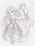  5_fingers anthro bat_pony breasts chest_tuft clothed clothing dfectivedvice equine eyelashes female flutterbat_(mlp) fluttershy_(mlp) friendship_is_magic fur holding_object hooves lantern mammal membranous_wings my_little_pony simple_background sketch smile solo tuft white_background wide_hips wings 