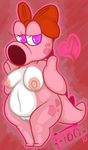  2016 anthro areola birdo breasts digital_media_(artwork) female fionthebunny looking_at_viewer mario_bros navel nintendo nipples nude pussy simple_background slightly_chubby solo video_games 