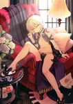  adapted_costume animal_print arm_at_side armchair bandaged_arm bandages bare_legs black_panties bodypaint bowl breasts bunny_print center_opening chair child_drawing closed_eyes crayon cup curtains deanna drink eyebrows eyebrows_visible_through_hair facial_scar fate/apocrypha fate_(series) floor flower food frilled_panties frills glass heart heart_print highres hydrangea indoors jack_the_ripper_(fate/apocrypha) knee_up light_particles macaron milk mug navel on_chair panties paper pillow plate rug running_bond saucer scar scar_on_cheek shade shoe_dangle short_hair silver_hair sitting sleeping sleeveless slippers small_breasts solo stomach studded_trim sugar_cube table tassel transparent underboob underwear vase wall white_hair window wooden_floor 