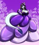  2016 anthro ballroom_gown black_hair breasts cleavage clothed clothing dragon dress elbow_gloves gloves gorgeous hair horn invalid_tag luxury purple_eyes purple_theme solo swissy 