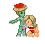  animated bikini blonde_hair clothing digital_media_(artwork) fellatio female flora_fauna floran flower hair humanoid male nude oral penis pixel_(artwork) plant sex starbound swimsuit travelling_merchant video_games 