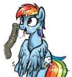  2016 animal_genitalia animal_penis cum cum_in_hair cum_on_face cum_on_tongue disembodied_penis duo equine equine_penis feral friendship_is_magic hair male mammal multicolored_hair my_little_pony pegasus penis rainbow_dash_(mlp) rainbow_hair selenophile simple_background solo_focus tongue tongue_out vein white_background wings 