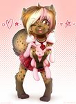  anthro canine chibi clothed clothing female looking_at_viewer mammal school_uniform smile solo standing uniform yuxare 