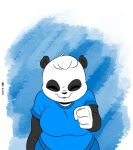  2018 2d_animation animated big_breasts black_fur bouncing breasts cheering clothing digital_media_(artwork) english_text eyes_closed female fur gloves invalid_tag jiggle joaoppereiraus mammal overweight panda simple_background slightly_chubby sueli_(character) text ursine white_fur 