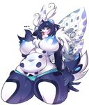  ... 2016 anthro areola arthropod big_breasts big_nipples blue_eyes blue_fur blue_hair blue_nipples blush breasts camel_toe claws clothing female fur hair insect lips looking_at_viewer moth navel nipples panties short_hair simple_background slightly_chubby solo thick_thighs underwear venusflowerart white_background white_fur 
