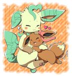  eevee eeveelution feral hair_ribbon hm3526 leafeon nintendo pok&eacute;mon ribbons video_games 