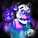  animatronic bear digital_media_(artwork) five_nights_at_freddy&#039;s funtime_freddy_(fnafsl) lagomorph machine mammal puppet_bonnie_(fnafsl) rabbit randomcolornice_(artist) robot sister_location video_games 