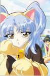  amber_eyes animal_ears bell blue_hair cat_ears hoshino_ruri kidou_senkan_nadesico long_hair martian_successor_nadesico nekomimi ruri_hoshino twin_tails twintails yellow_eyes 