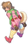  animal_ears ass back-print_panties bent_over blush boots brown_eyes brown_hair coat copyright_request covering covering_ass dog_ears embarrassed full_body green_scarf long_sleeves looking_back maruta_kentarou microskirt mittens orange_legwear panties paw_print plaid plaid_skirt pleated_skirt print_panties red_footwear scarf short_hair simple_background skirt skirt_lift skirt_tug solo standing striped striped_legwear striped_scarf tail thighhighs underwear wardrobe_malfunction white_background white_panties 