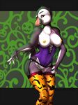  avian beak bird breasts clothed clothing female halloween holidays kraven-gothly looking_at_viewer puffin pussy skimpy solo 