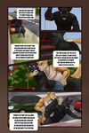  anal anal_penetration anthro canine car clothed clothed_sex clothing comic duo english_text forced from_behind_position male male/male mammal open_mouth outside penetration rape sex smile standing text the--jackal theblackrook vehicle 