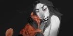  ambiguous_gender anthro cute duo english_text fangs feline female feral hug mammal nude reykat sketch smile teeth text 