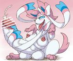  balls big_penis blue_eyes blush breasts bubonikku cum cum_on_penis cumshot eeveelution ejaculation erection intersex masturbation nintendo orgasm penis pok&eacute;mon solo sylveon vein veiny_penis video_games 