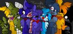  2016 angry animatronic anthro bandage big_ears black_eyes black_nose blood blue_fur bonnie_(fnaf) bow_tie buckteeth chest_tuft claws cute dashiathebunny eyebrows faceless_male five_nights_at_freddy&#039;s five_nights_at_freddy&#039;s_2 five_nights_at_freddy&#039;s_3 five_nights_at_freddy&#039;s_4 freckles fur green_eyes green_fur group hair hair_tuft hand_on_hip lagomorph long_ears machine male mammal naughty_face nightmare_bonnie_(fnaf) orange_fur plushtrap_(fnaf) purple_eyes purple_fur rabbit red_eyes robot shadow shadow_bonnie_(fnaf) sharp_teeth signature smile spring_bonnie_(fnaf) springtrap_(fnaf) teeth toy_bonnie_(fnaf) tuft video_games white_eyes yellow_fur 