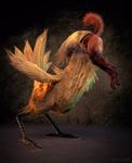  2016 3d_(artwork) anthro avian beak belly big_belly bird blender canine chocobo digital_media_(artwork) dog duo feathered_wings feathers female feral final_fantasy mammal sequence simple_background size_difference square_enix video_games vore wings zefirotreddi 