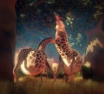  2016 3d_(artwork) belly big_belly blender digital_media_(artwork) feral giraffe male mammal savana simple_background vore zefirotreddi 