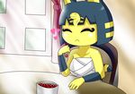  animal_crossing ankha anthro cat cherry feline food fruit mammal nintendo solo video_games warioeag 