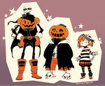  animated_skeleton bone chain eyewear food fruit group halloween holidays human mammal ningenzoo papyrus_(undertale) protagonist_(undertale) pumpkin sans_(undertale) skeleton slippers star sunglasses undead undertale video_games vines 