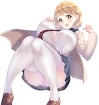  :d ass bad_id bad_pixiv_id blazer breasts brown_eyes brown_hair covered_nipples dress_shirt gorua_(youce01) hair_ornament hairclip huge_breasts jacket loafers looking_at_viewer narusawa_ryouka necktie occultic;nine open_blazer open_clothes open_jacket open_mouth plaid plaid_skirt raised_eyebrows school_uniform shirt shoes short_hair simple_background skirt smile solo striped striped_neckwear thighhighs thighs white_background white_legwear 