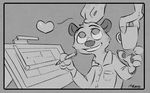 &lt;3 2016 anthro black_and_white clothed clothing disney duo mammal mistermead monochrome pen solo_focus zootopia 