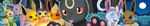  2016 blue_eyes blue_sclera blush brown_sclera canine detailed_background eevee eeveelution espeon fire flareon forest fur glaceon jolteon leafeon mammal moon nintendo orange_sclera outside pok&eacute;mon purple_sclera red_sclera sylveon tree umbreon vaporeon video_games winick-lim 