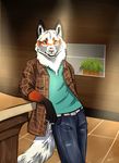  canine fur hezekiah_(character) male mammal shaza_(artist) white_fur wolf 