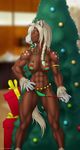  2016 abs anthro aurancreations bikini blonde_hair blurred_background braided_hair breasts brown_fur clothing equine eyelashes female fur hair horse inside looking_at_viewer mammal muscular muscular_female navel solo swimsuit tree wide_hips 