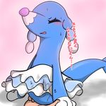  ambiguous_gender blush brionne cute female fingering male male/ambiguous mammal marine nintendo open_mouth pink_background pinniped pok&eacute;mon seal sex simple_background suspiciousdisaster_(artist) text translation_request video_games 