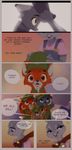  anthro canine clothed clothing comic cub disney feels female fox fur hi_res judy_hopps lagomorph littlepolka male mammal nick_wilde purple_eyes rabbit text young zootopia 