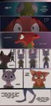  anthro canine clothed clothing comic cub disney feels female fox fur green_eyes hi_res judy_hopps lagomorph littlepolka male mammal nick_wilde purple_eyes rabbit text young zootopia 