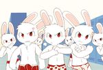  abs boxer_briefs boxers_(clothing) briefs bulge clenched_teeth clothed clothing flexing grin imminent_rape lagomorph locker locker_room looking_at_viewer male mammal muscular oob pink_nose rabbit rape_face smile teeth topless underwear 