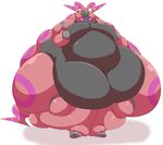  2016 ambiguous_gender belly big_belly big_breasts blush breasts featureless_breasts funi hyper hyper_belly morbidly_obese nintendo overweight pok&eacute;mon scolipede smile solo thick_thighs video_games wide_hips 