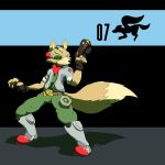  boots canine claws clothing footwear fox fox_mccloud gun mac-daddy_(artist) mammal nintendo ranged_weapon scarf scouter star_fox super_smash_bros super_smash_bros_ultimate video_games weapon 