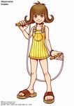  brown_hair dress female final_fantasy final_fantasy_viii high_resolution jump_rope kingdom_hearts official_art selphie_tilmitt short_hair yellow_dress yellow_outfit 