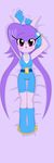  armpits asiagosandwich boots breasts clothed clothing dakimakura_design dragon female footwear freedom_planet hair horn long_hair lying mammal on_back purple_background purple_hair sash_lilac simple_background solo video_games 